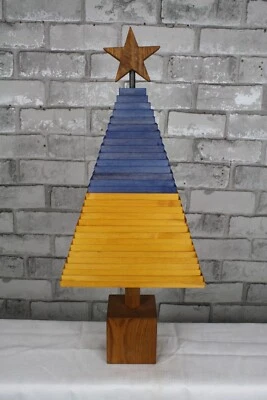 Infinity Eco Ukraine Wooden Decorative Christmas Tree Handmade 60cm tall - Image 1 of 4
