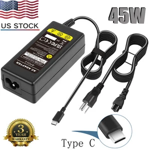 New 45W Chromebook Charger, USB Type C Charger for HP Lenovo Dell Acer Samsung - Picture 1 of 15