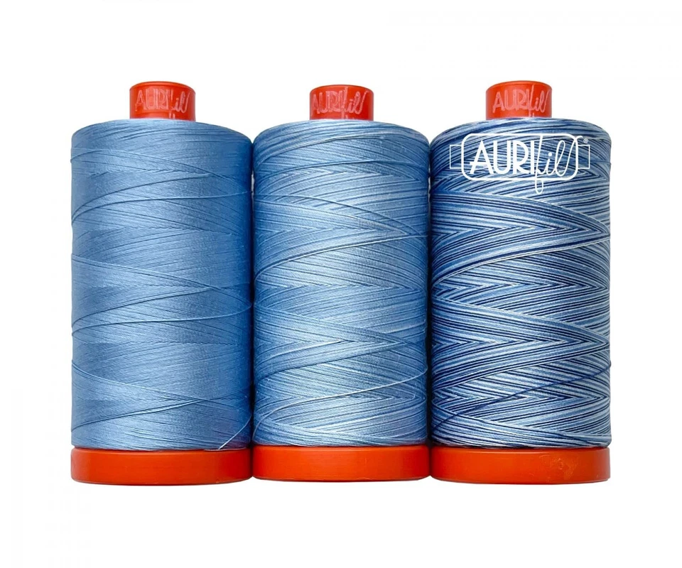 Aurifill 2022 Color Builder 50wt 3pc Passionflower Cotton Colors 2715 3770 4655 - Image 1 of 1