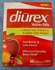 1 Diurex Ultra Water Pills 60 Count with Green Tea Cranberry ACV  - 60 caps
