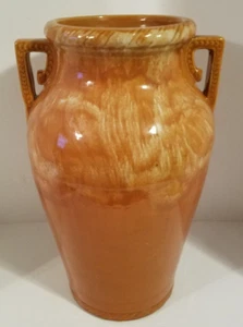 Robinson Ransbottom Pottery Blended Glazed Large Handled Floor Vase c1940 - Picture 1 of 16