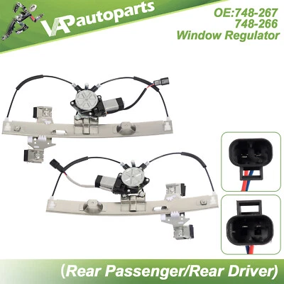 Para 2004-2008 Pontiac Grand Prix traseira esquerda direita com regulador de janela de energia do motor - Imagem 1 de 4