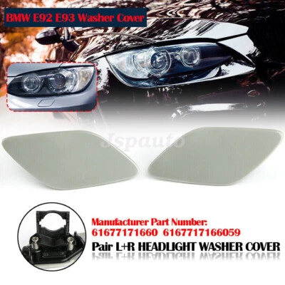 Pair L+R Front Bumper Headlight Washer Cover Cap For BMW E92 Coupe E93 328i 335i Foto 1 de 4