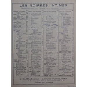 SCHMITT Florent Chanson à Berger Piano Violon ou Violoncelle 1909 - Picture 1 of 1