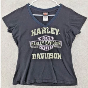 Camiseta Harley-Davidson Pig Trial Negra Púrpura Algodón EE. UU. Mujer Talla Grande - Imagen 1 de 9