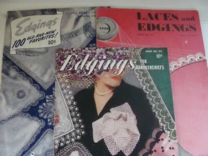 Konvolut 4 Vintage 40er & 50er Jahre Häkelanleitungen Kanten #C Mäntel & Clarks ONT - Bild 1 von 1