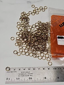 Messing SPALTRINGE GRÖSSE 5 WERT CO. USA HANDWERK, ANGELKÖDER, SCHMUCK - Bild 1 von 3