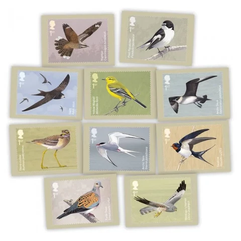 PHQ stamp postcards SEALED PACK SET OF 10 2022 MIGRATORY BIRDS Cover