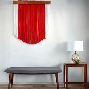 Der edle Makramee-Wandbehang 80 x 95cm Granatapfel Design Wanddekoration Modern - Bild 1 von 10