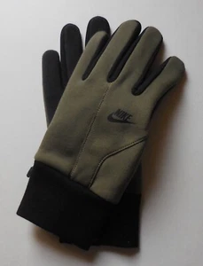 Nike Tech Fleece Training Fitness Gloves 2.0 Men Medium Olive/Black/Black Large - Picture 1 of 7