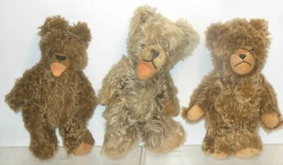  HERMANN TEDDY VINTAGE TEDDYBÄR - 3 STÜCK ZOTTY BÄREN - 24 cm -- - Bild 1 von 4