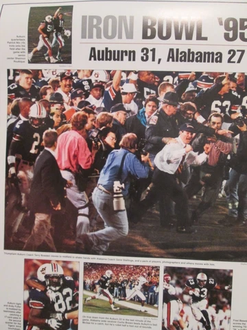 2-AUBURN TIGER FOOTBALL 1995 IRON BOWL CHAMPS POSTERS FROM THE BHAM POST HERALD Cover