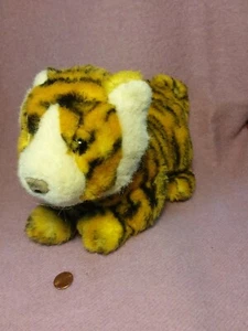Vtg 10" plus tail Gund 1986 BENGEL TIGER plush stuffed w/ suede paws and nose - Picture 1 of 5