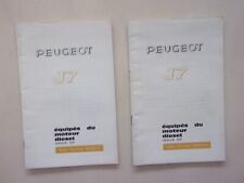 PEUGEOT J7 équipés moteur INDENOR XDP Lot de 2 fascicules de 20 pages