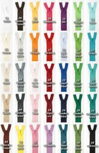 4 Reißverschlüsse nahtfein, nicht teilbar, 22 cm lang, 35 Farben - Bild 1 von 1