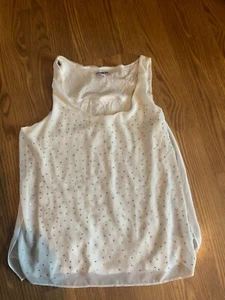 Express Tank Top Damen M Medium weiß mit Schmucksteinen Glitzer Spitze - Bild 1 von 5