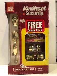 Kwikset Security 2-Door Pack, Free Combo Pack, 6 keys Included, One Key Fits All - Picture 1 of 5