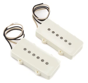 ALNICO 5 Fender JAZZMASTER Pure Vintage '65 Pickup Set CLOTH WIRE Vintage White - Picture 1 of 3
