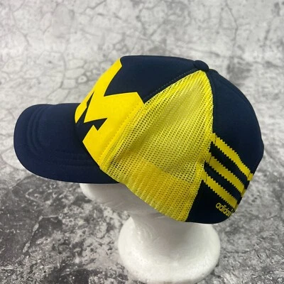 Michigan Wolverines Hat Cap Mens Blue Yellow Snap Back Block Logo Foam NCAA - Image 1 of 4