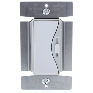 Aspire White Satin (Pale Gray) 1-Pole/3Way Slide Fluorescent Dimmer 277V 95687WS - Picture 1 of 7