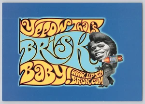 Lipton Brisk Iced Tea Postcard Go Card 1990s James Brown Ad Promo - Picture 1 of 3