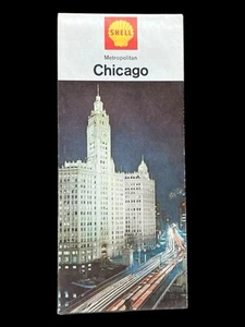 Mapa de carreteras Shell Gas & Oil Chicago Street 1966 vintage EE. UU. - Imagen 1 de 5