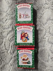  Hallmark Merry Miniatures Ornamenti Scatole Natività, Babbo Natale Cameron, Hershey’s - Foto 1 di 4