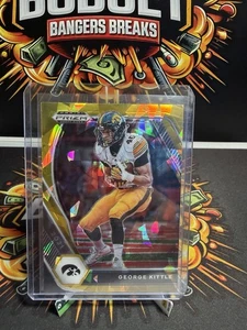 Selecciones del draft Panini Prizm 2021 - George Kittle #50 Gold Ice Prizm - Imagen 1 de 2