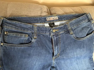 5.11 Tactical Jeans Mens 38x34 Defender Flex Regular Fit Blue Stretch Denim Work - Picture 1 of 5
