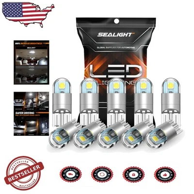 Bright 194 T10 LED Replacement Bulbs 10pk 6000K White Lens Brightening 50K Hr - Image 1 of 4