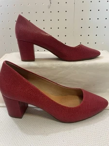 Corse Como Reanna Damen-Pump rot Leder Blockabsatz Größe 9,5 30,00 - Bild 1 von 6