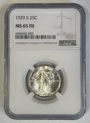 1929-S Standing Liberty Quarter NGC MS 65 FH PQ - Image 1 of 2