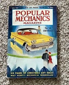 Popular Mechanics Magazine Vintage November 1958 ...'58 CHEVROLET & EVINRUDE! - Picture 1 of 2