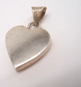 COLGANTE CORAZÓN PLATA ESTERLINA MÉXICO SÓLIDO DE COLECCIÓN - Imagen 1 de 4