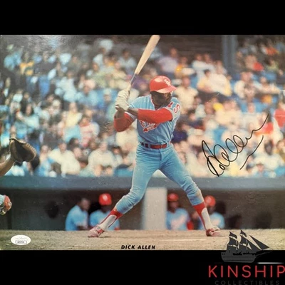 Dick Allen signed 11x14 Cardboard Photo JSA Phillies White Sox HOF Auto B2164 - Image 1 of 2