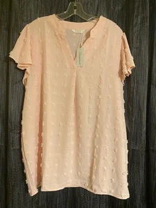 Fantaslook Damenbluse Größe 2XL Rosa Kurzarm - Neu mit Etikett - Bild 1 von 5