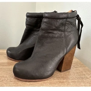Jeffrey Campbell Havana Last Rumble schwarze Leder-Stiefeletten mit Absatz Größe 6,5 - Bild 1 von 14