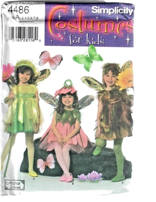 Simplicity 4486 Halloween Butterfly Costume for Kids Sewing Pattern Bodice 3-8 - Image 1 of 4