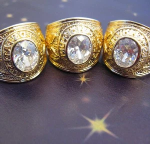 Chevalière T62 Diamant Cz US Army Paratroopers Plaqué Or 18K 5Micro Dolly-Bijoux - Picture 1 of 1