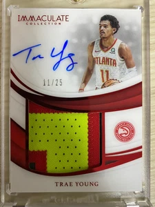2018-19 Immaculate Trae young Rookie Color Patch Auto RPA 11/25 1/1 Hawks RC