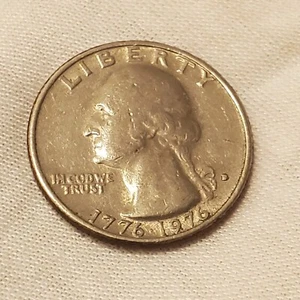 1776-1976 D US Bicentennial Quarter, Rare filled Mint Mark. Estate Find - Picture 1 of 22