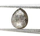 Rustic Natural Diamond 0.71tcw Greenish Gray Pear Flower Cut For Woman Gift
