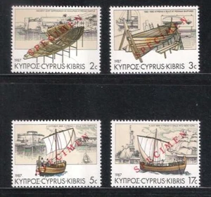 CYPRUS 1987 Voyage of Kyrenia II - Replica of Ancient Ship Set Opt SPECIMEN MNH - Bild 1 von 1