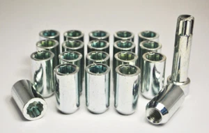 Set di 20 x M12 x 1,25 dadi ruota sintonizzatore (argento) - Foto 1 di 5