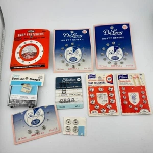 Vintage Antique Snap Fasteners Lot - Crafts Sewing Fashion - Picture 1 of 5