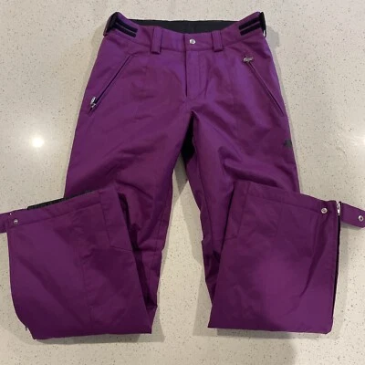Descente Womens Insulated Ski Pants Sz L Pink/Purple Zip Ankles Adj Waist 30x30 - Image 1 of 4