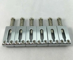 Gotoh S21C Steel 10.5mm Tremolo/Bridge Replacement Saddles Chrome - Set of 6 - Picture 1 of 4