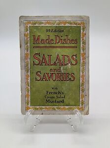 Antique Leaflet 9th Edition French's Cream Salad Mustard Made Dishes R T French 