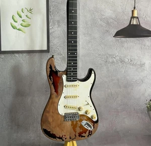 Guitarra Eléctrica Rory Gallagher Acabado Reliquia ST Puente Trémolo Piezas Cromadas - Imagen 1 de 8