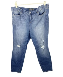 Torrid Premium Distressed Skinny Stretch Jeans High Rise Medium Wash Size 26R - Picture 1 of 8